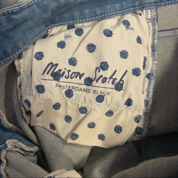 Maison Scotch Amsterdam Blouw La Bohemienne Mid Rise Skinny Tie Dye Jeans - Picture 11 of 11